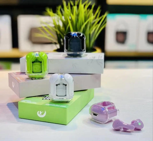 Air 31 Earbuds Wireless Earbuds With Crystal Transparent Case With Type-C Charging | Earbuds Bluetooth 5.3 - With Pouch - Random Color Rs 603