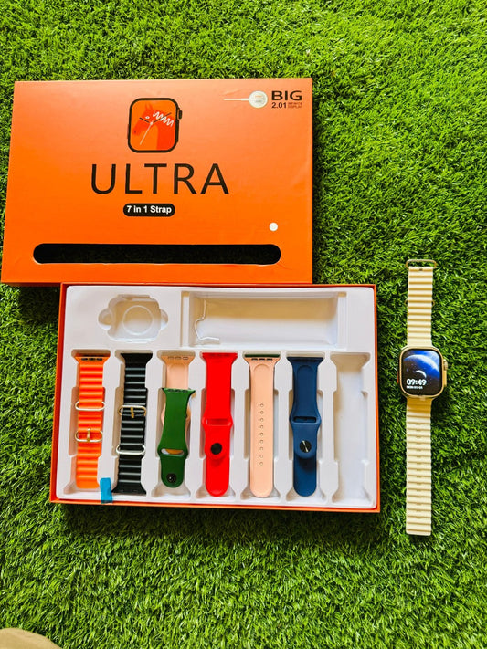 with Out Metal Strip Ultra Smart Watch Ultra 7 in 1 (Random color)