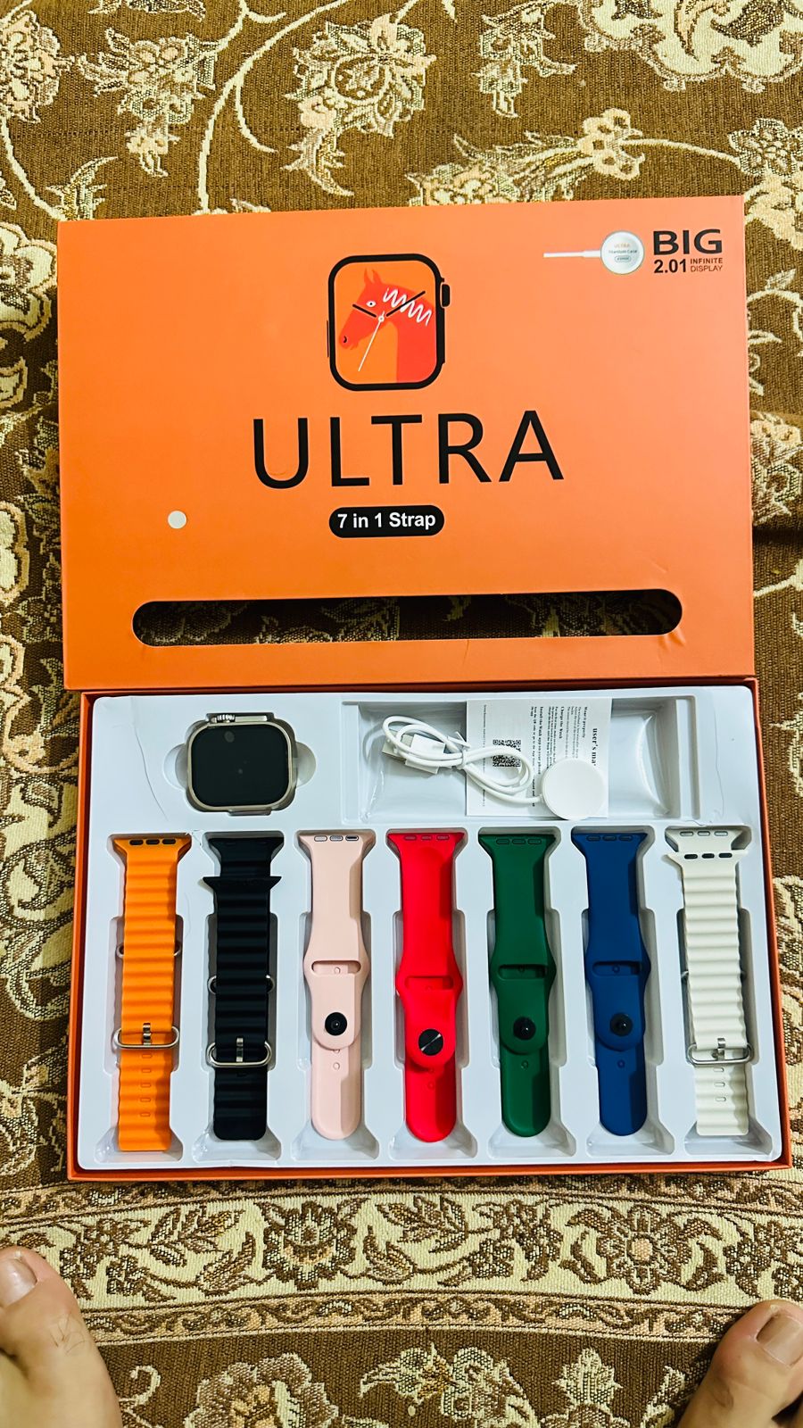 with Out Metal Strip Ultra Smart Watch Ultra 7 in 1 (Random color)