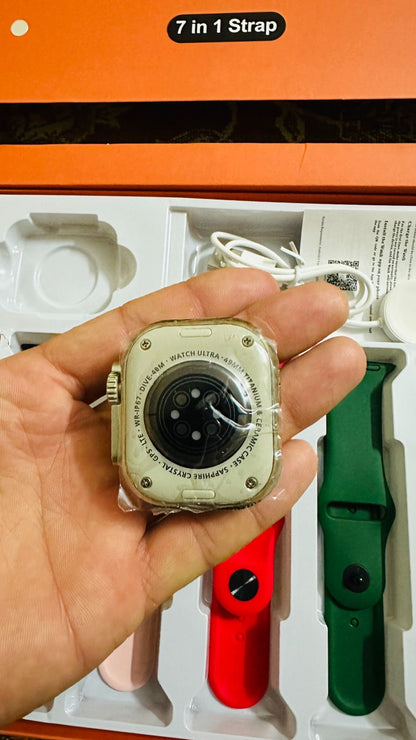 with Out Metal Strip Ultra Smart Watch Ultra 7 in 1 (Random color)