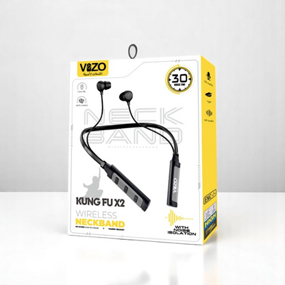 Vizo Kung Fu X2 Wireless Neckband - Best Quality Neckband - Wireless Neckband ( Random Color )