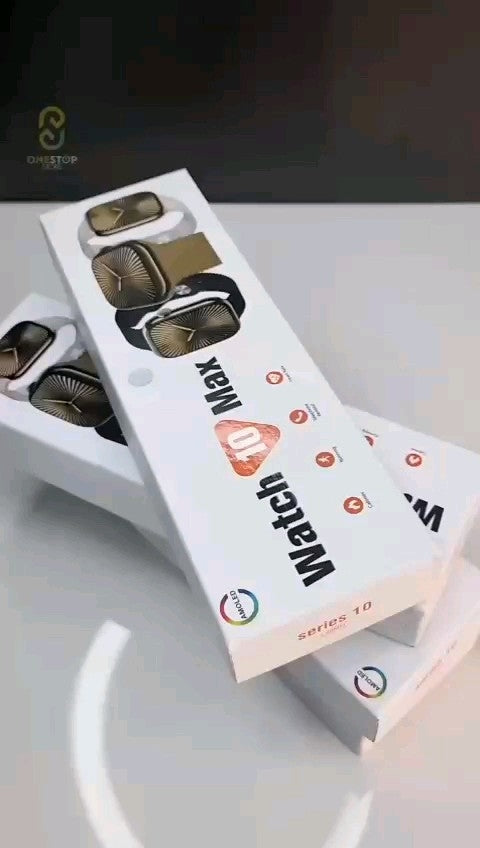 Watch 10 Max | New Model Series 10 Max Smart Watch | Stainless Steel Body with High Definition Edge Display - Silver