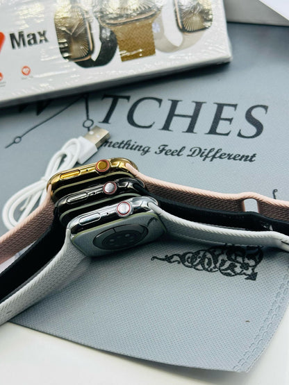 Watch 10 Max | New Model Series 10 Max Smart Watch | Stainless Steel Body with High Definition Edge Display - Silver