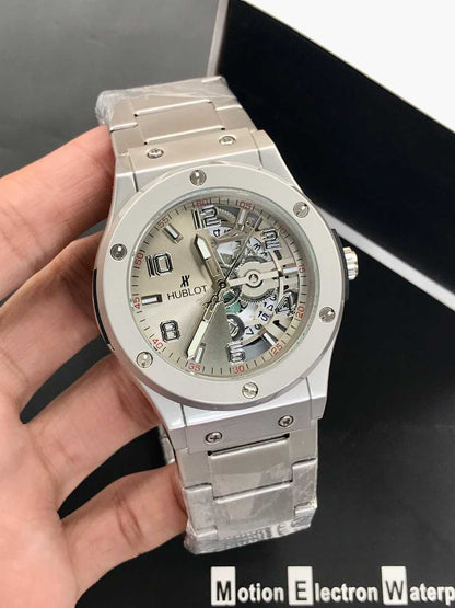 HUBLOT Men’s Watch – Half Skeleton Model