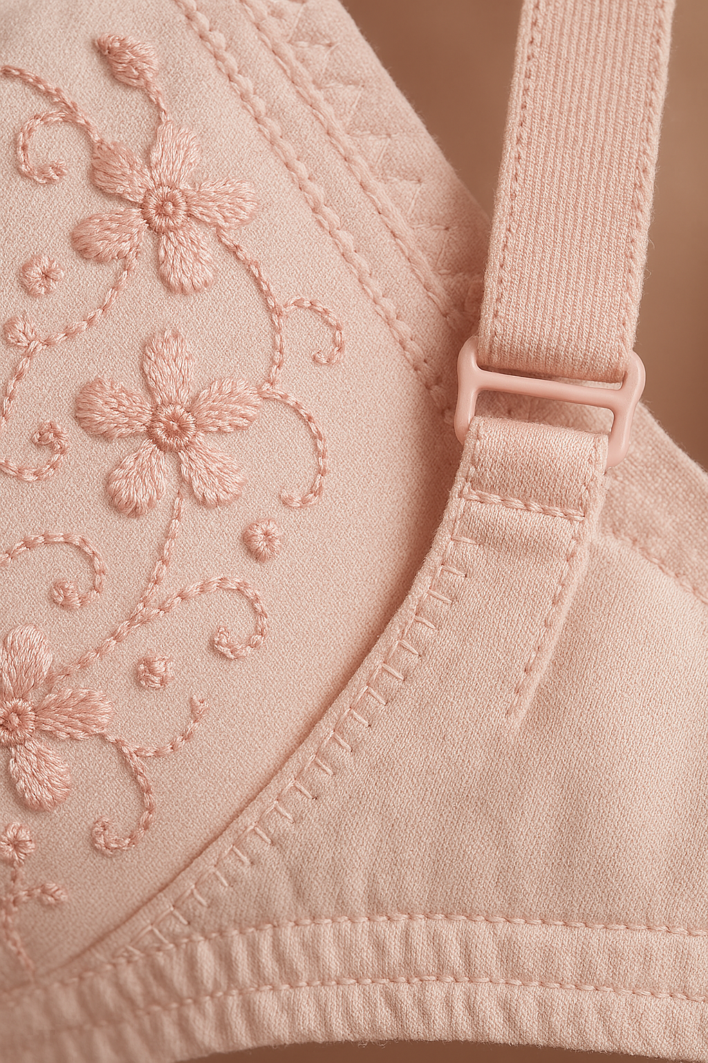 Cotton Embroidered Chikan Bra for Women