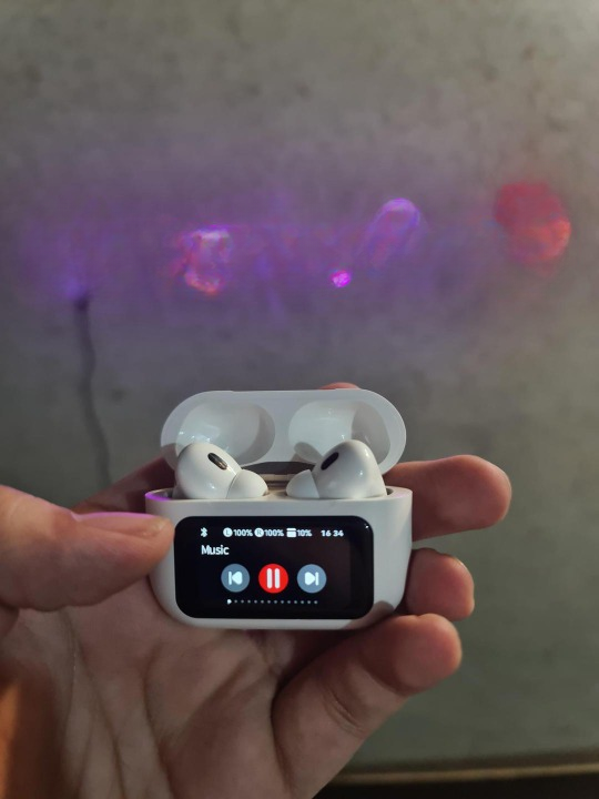 A9 Pro Digital Display Case Airpods / ANC/ENC Touch Screen Wireless Earbuds | A9 Pro Airpods - Black