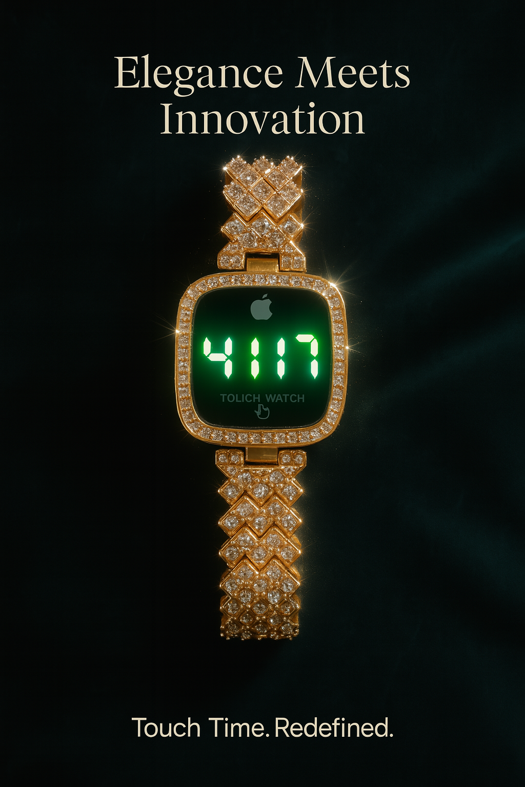 LED Touch Screen Watch – Waterproof, Cell Operated, Stylish Digital Wristwatch (No Box)