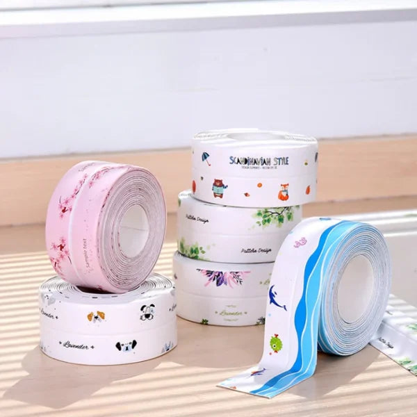 Printed Sink Corner Tape / Self Adhesive Corner Tape 38mm X 3.2 Meter (random Design And Color)
