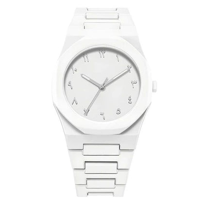 White Aura Wrist Watch Lightweight Fashion Watch with Butterfly Lock Classic Watch