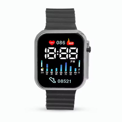 Black Stylish LED Digital Watch – Cell Operated Wrist Watch with Bright Display, Lightweight & Trendy Design for Men & Women – Non Waterproof (Without Box)
